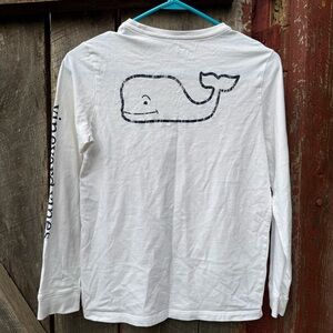 Medium 12/14 Vineyard Vines Vintage Whale Long Sleeve Pocket Tee